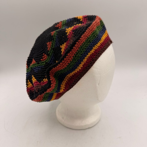 Handmade Crochet Rasta Style Slouch Hat - Picture 2 of 6
